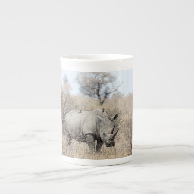 White Rhino Bone China Mug (Front)
