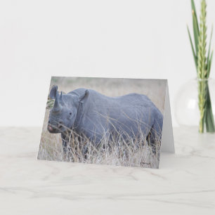 White Rhino Greeting Card