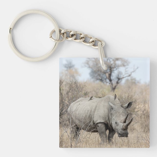 White Rhino Key Ring (Front)