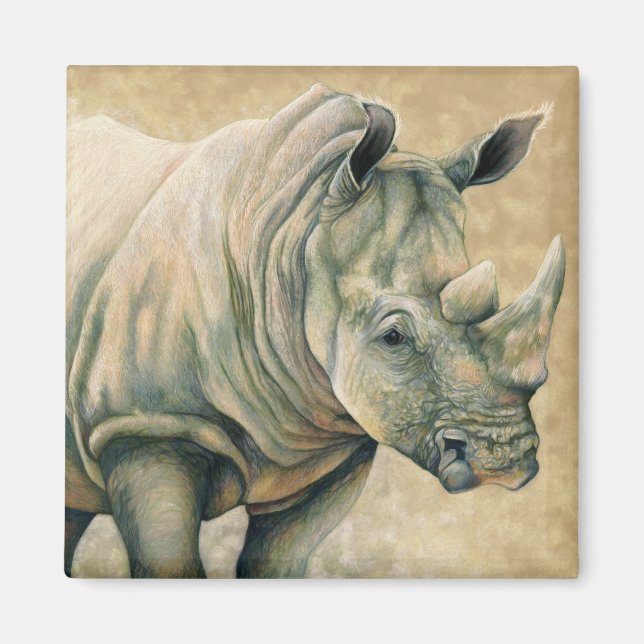 White Rhino Magnet (Front)