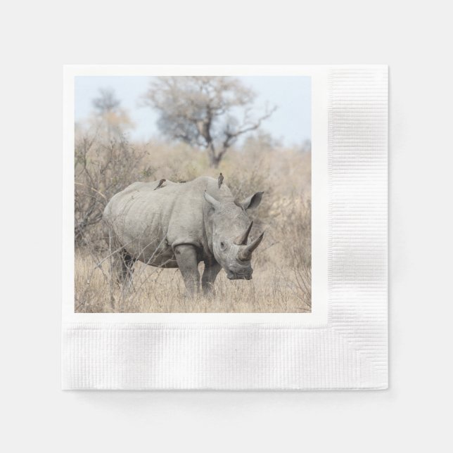 White Rhino Napkin (Front)