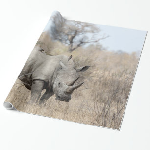 White Rhino Wrapping Paper