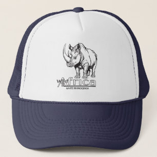 White rhinoceros or rhino. Wild Africa Trucker Hat
