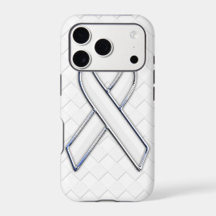 White Ribbon Awareness Checkers Style