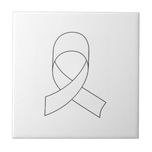 White Ribbon Drawing Tile