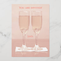 White Rings Rose Gold 50th Wedding Anniversary
