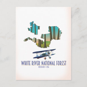White River National Forest Colorado usa map Postcard