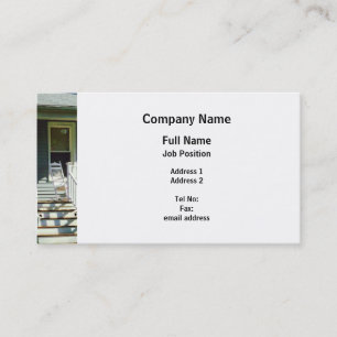 White Rocking Chair on Porch Business Card
