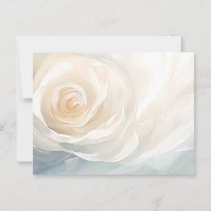 White rose abstract flower painting postcard