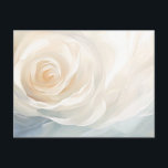 White rose abstract flower painting postcard<br><div class="desc">White rose abstract flower painting
    wedding veil ,  white abstract background ,  white roses pattern background ,  white roses pattern watercolor background ,  
    aesthetic background ,  white rose ,   white ,  white rose flowers</div>