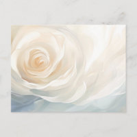 White rose abstract flower painting