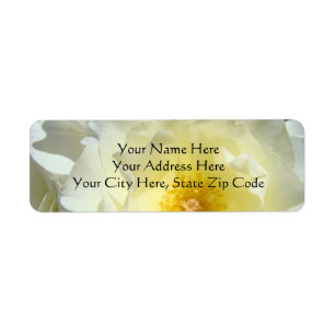 White Rose Address Labels custom Roses