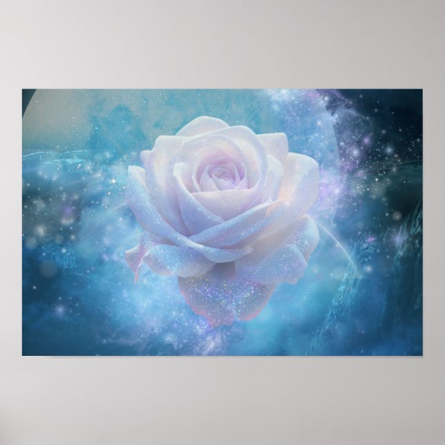 White Rose and Blue Moon Poster (Front)
