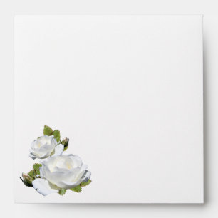 White Rose Anniversary Party Envelopes