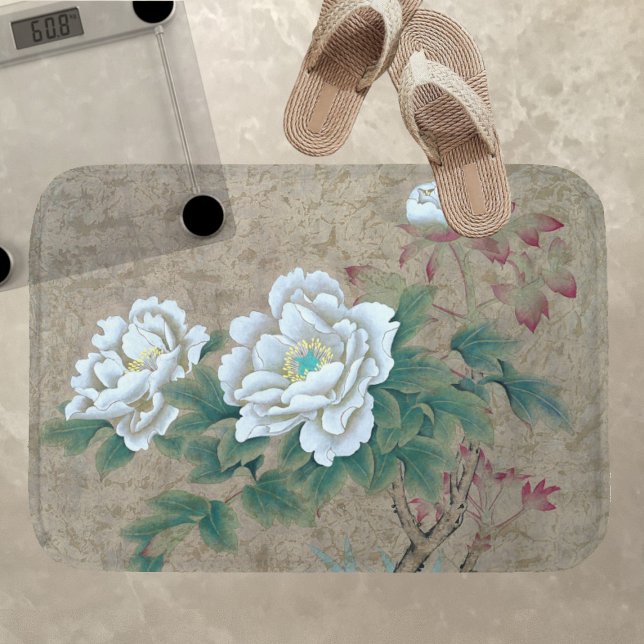 White Rose Bath Mat (Creator Uploaded)