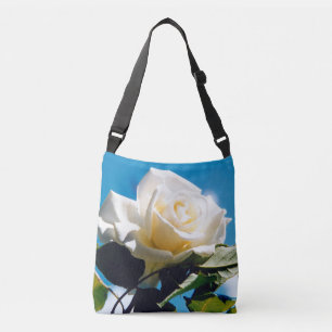 White Rose Beauty Crossbody Bag