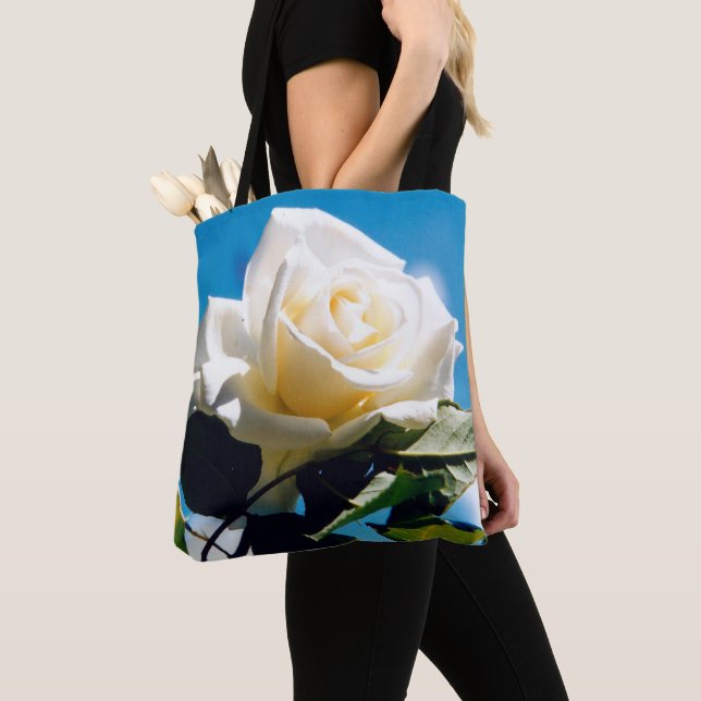 White Rose Beauty  Tote Bag (Close Up)