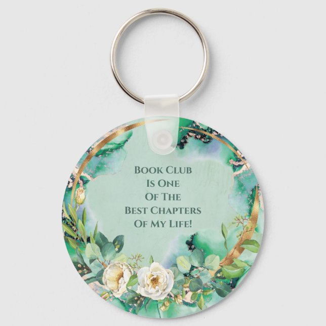 White Rose Book Club Chapter Quote Key Ring (Front)