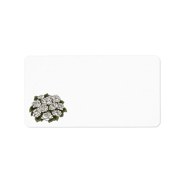 White Rose Bouquet Label (Front)