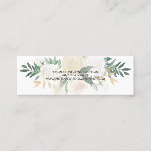 White Rose Bouquet Website Mini Business Card
