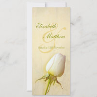 White rose bud wedding reception dinner menu
