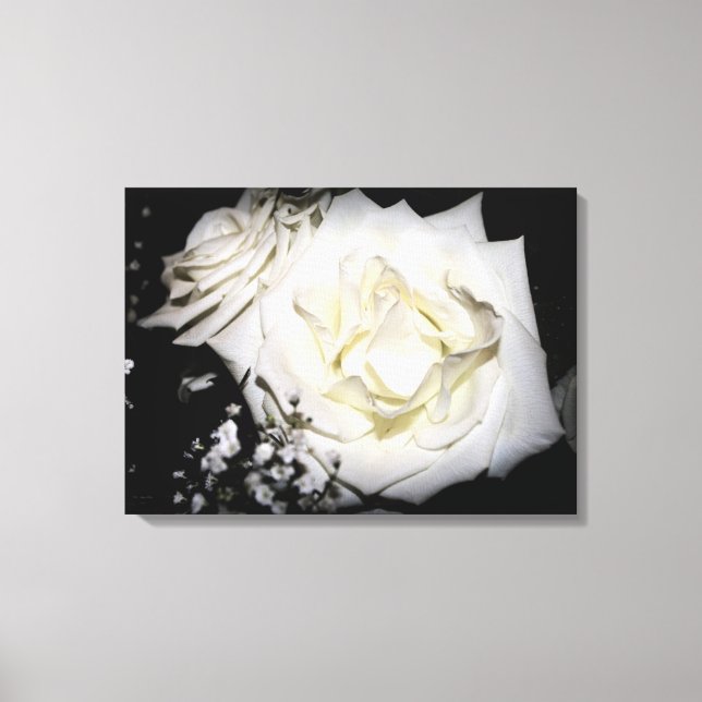 White Rose Canvas Print (Front)