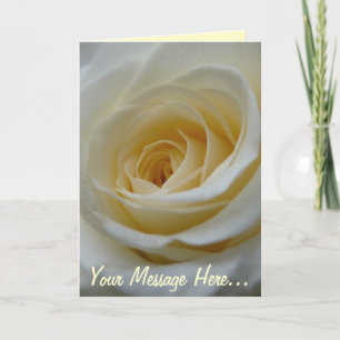 White Rose Card Rose Personalised Flower Card