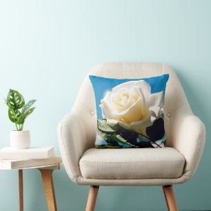 White rose - Celebrating Life Cushion