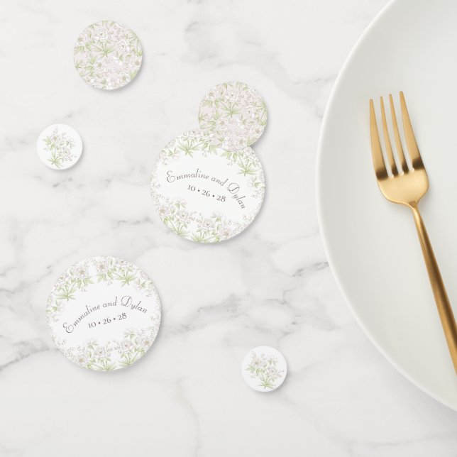 White Rose Classic Wedding Confetti (Group)