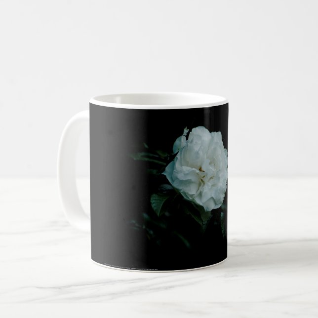 White Rose Coffee Mug (Front Left)