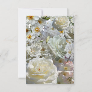 White Rose Collage Card