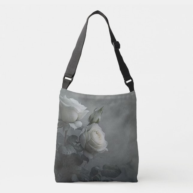 White Rose Crossbody Bag (Front)