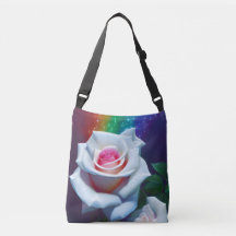 White Rose Crossbody Bag