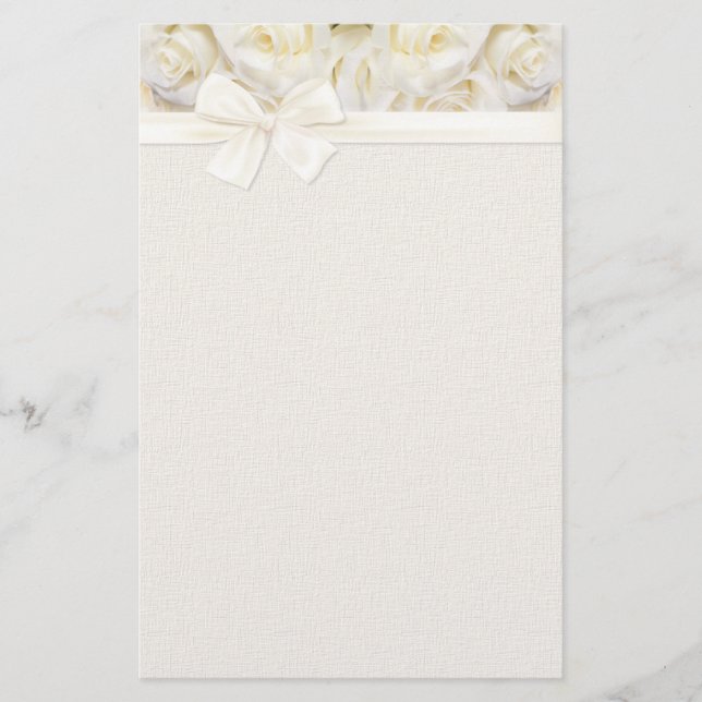 White Rose Elegance 2 Stationery (Front)