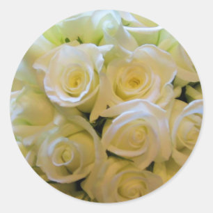White Rose Envelope Seal Stickers