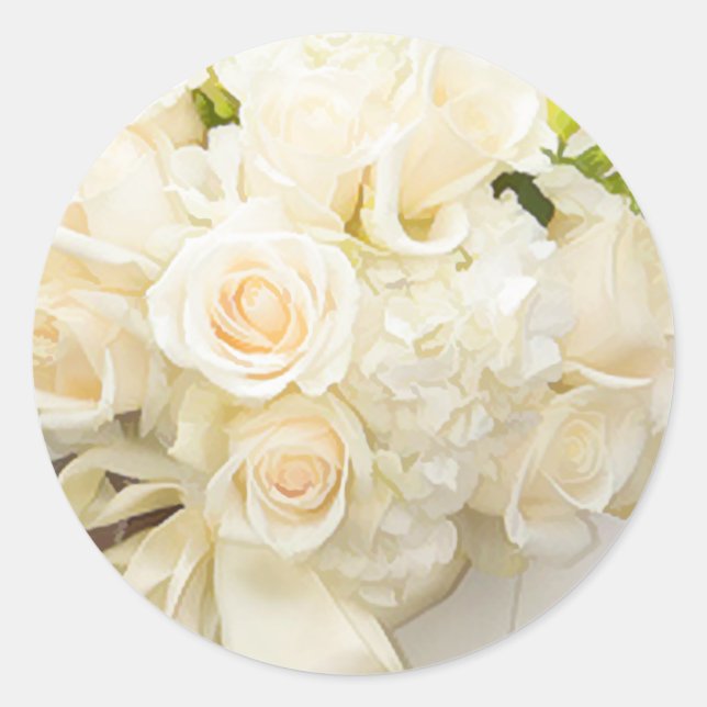 White Rose Envelope Seal Stickers (Front)