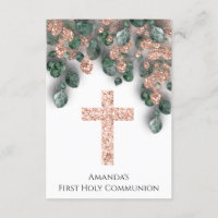 White Rose First Holy Communion Christian Cross