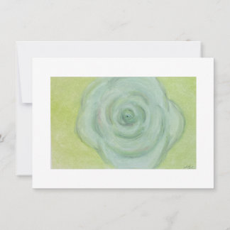 White Rose Flat Blank Card