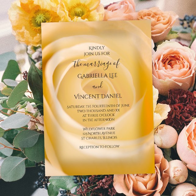 White Rose Floral Wedding Invitation (Invite guests to your garden party marriage ceremony with the White Rose Floral Wedding Invitation.)