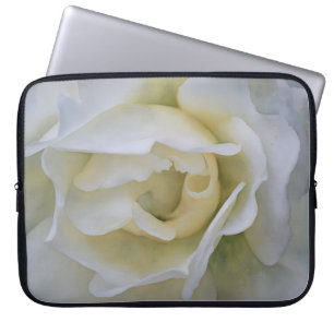 White Rose Flower Art Laptop Sleeve Cover