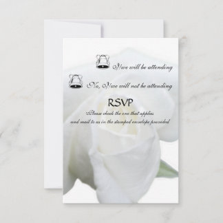 White Rose Formal RSVP Card