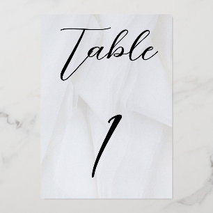 White/Rose Gold Foil Table No. 1