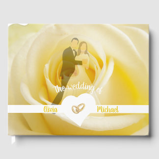 White rose guest book