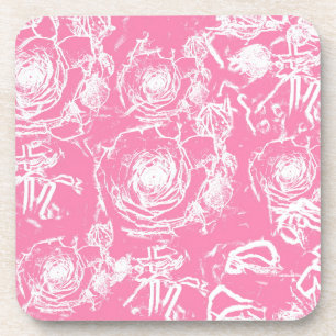 White Rose Lace Design Coaster