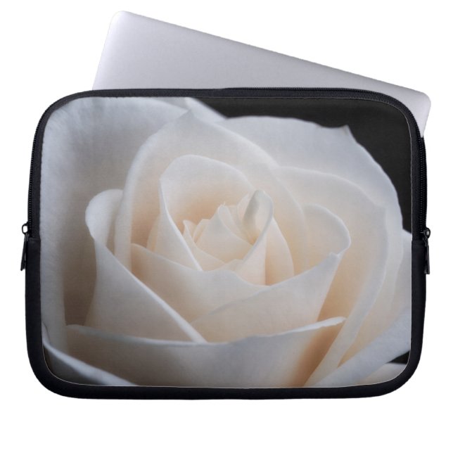white rose laptop sleeve (Front)