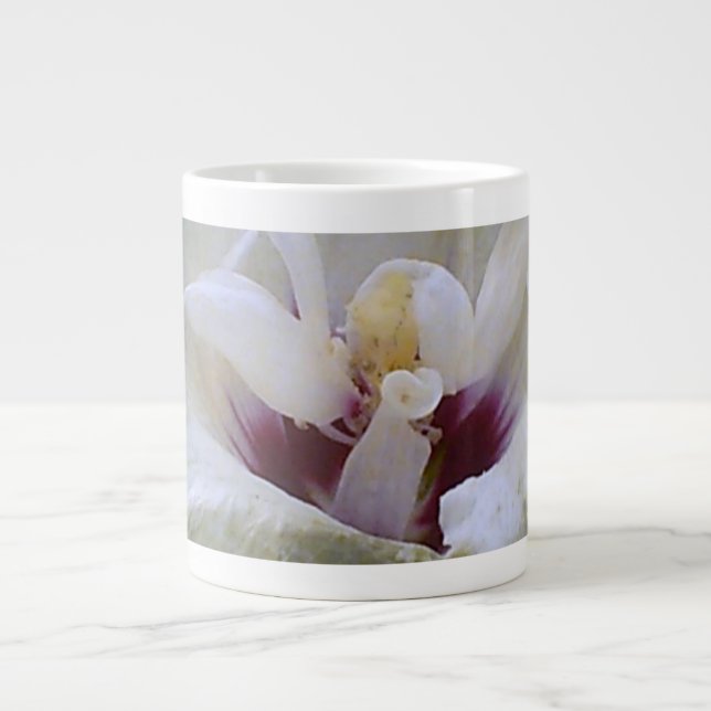 White Rose Large Coffee Mug (Front)