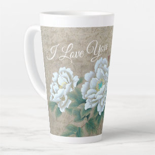 White Rose Latte Mug