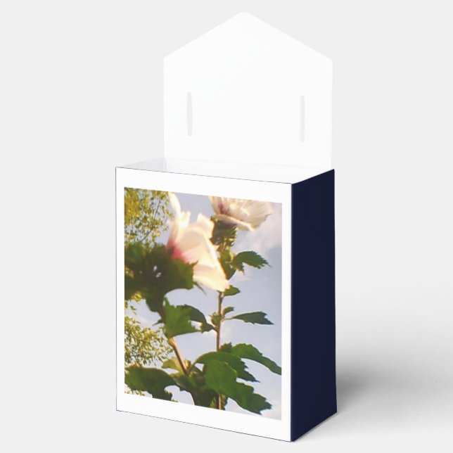 White Rose Navy Blue Favour Box (Opened)