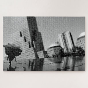 White rose of remembrance jigsaw puzzle