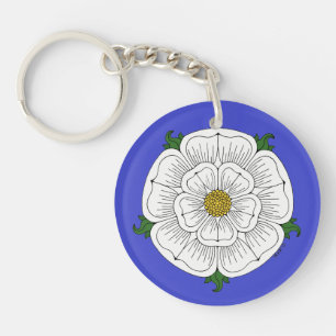 White Rose of York Key Ring